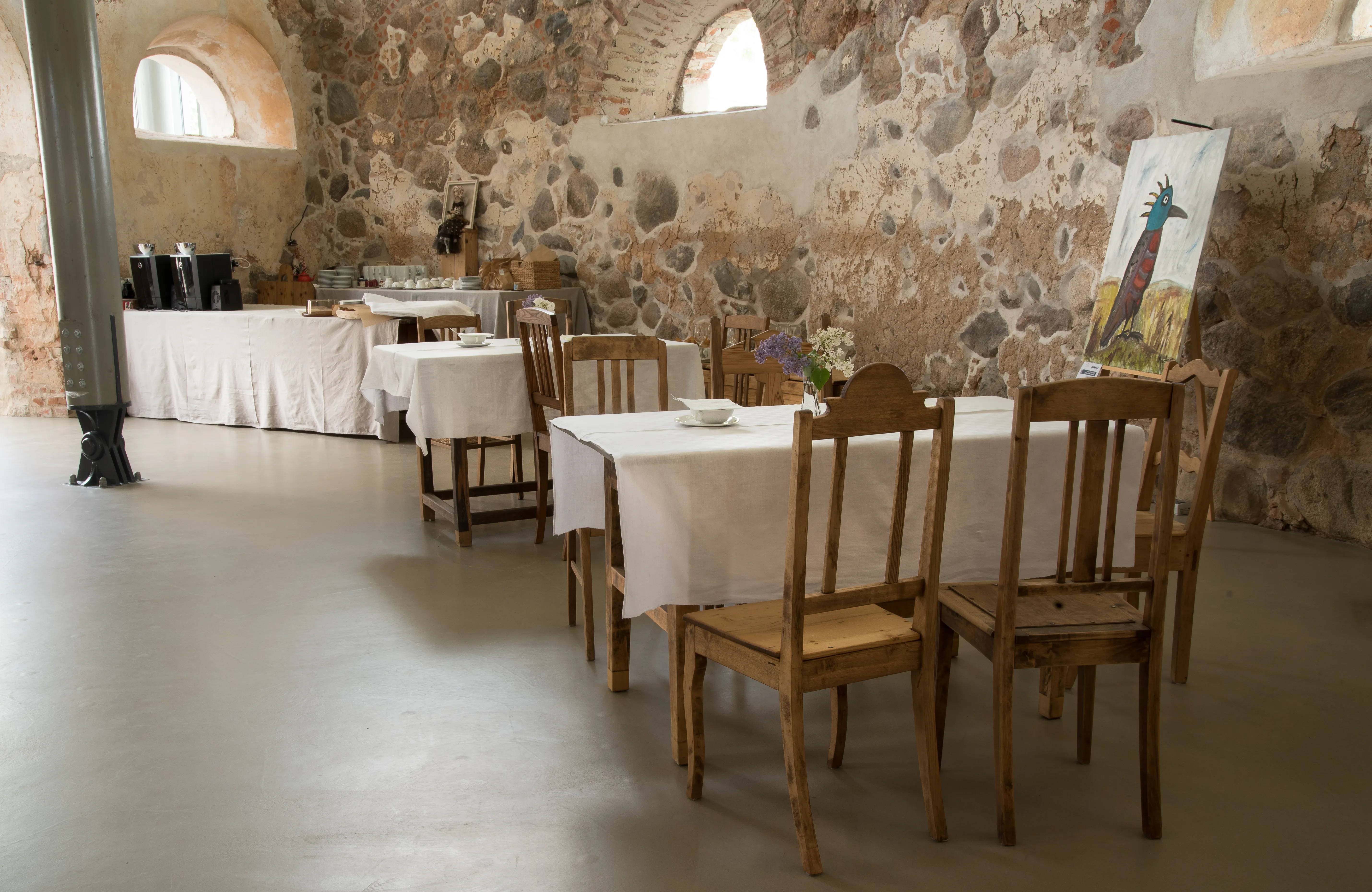 Historisk samlings- och matsal på Paliesius herrgård